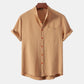 Varek Modern Stand Collar Cardigan – Premium Short Sleeve Casual Shirt for Men