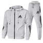Adidas Men’s Sports Zipper Hoodie & Casual Sweatpants Set