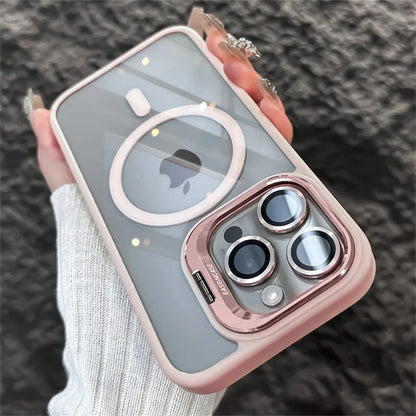 Luxury Magnetic iPhone Case with Lens Protector & Wireless Charging