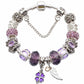 Elegant Charm Bracelet for Women – Cherry Blossom, Heart & Crystal Beads