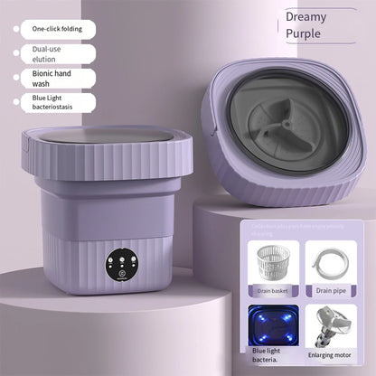 Mini Folding Washing Machine – 8L Capacity, Automatic Modes & Travel-Friendly Design