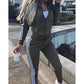 Adidas Trusted Autumn Women’s Striped Colorblock Hoodie and Cuffed Sweatpants Set