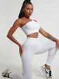 Seamless High-Waist Yoga Set – Workout Leggings & Crop Top for Women
