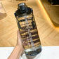 Large 2L Sports Water Bottle – Straw & Hour Markings