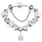 Elegant Charm Bracelet for Women – Cherry Blossom, Heart & Crystal Beads