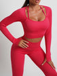 Seamless High-Waist Yoga Set – Workout Leggings & Crop Top for Women