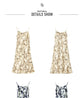 Elegant Print Midi Dress – Slim Fit Sundress for Casual Autumn Looks
