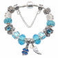 Elegant Charm Bracelet for Women – Cherry Blossom, Heart & Crystal Beads