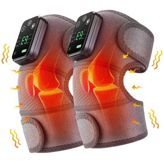 Electric Heated Vibration Knee & Shoulder Massage Pad – 3-in-1 Hot Compress & Pain Relief Massager