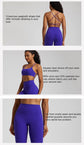 Buttery Soft Gym Set – Leggings & Backless Sports Bra Matching Outfit