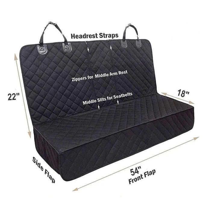 Dog Car Seat Cover - Waterproof Backseat Cushion for Pets