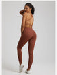 Buttery Soft Gym Set – Leggings & Backless Sports Bra Matching Outfit