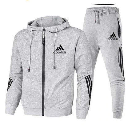 Adidas Men’s Sports Zipper Hoodie & Casual Sweatpants Set