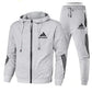 Adidas Men’s Sports Zipper Hoodie & Casual Sweatpants Set