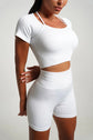 Seamless High-Waist Yoga Set – Workout Leggings & Crop Top for Women