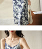 Elegant Print Midi Dress – Slim Fit Sundress for Casual Autumn Looks