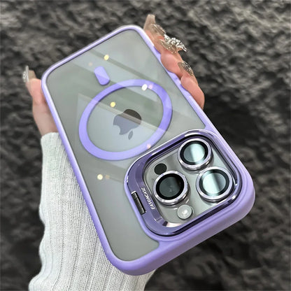 Luxury Magnetic iPhone Case with Lens Protector & Wireless Charging