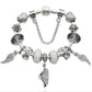 Elegant Charm Bracelet for Women – Cherry Blossom, Heart & Crystal Beads