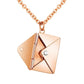 Envelope Pendant Necklace – “Love You” Message Gift for Her