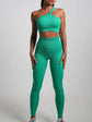 Seamless High-Waist Yoga Set – Workout Leggings & Crop Top for Women