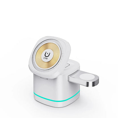 3-in-1 Magnetic Wireless Charger for Apple Devices - 15W Fast Charge