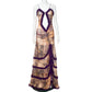 Luxury Furry Halter Dress – Split Evening Gown for Special Occasions