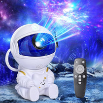 Astronaut Star Projector Night Light – USB Rechargeable & Remote Control