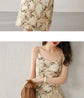 Elegant Print Midi Dress – Slim Fit Sundress for Casual Autumn Looks