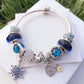 Elegant Charm Bracelet for Women – Cherry Blossom, Heart & Crystal Beads