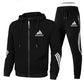 Adidas Men’s Sports Zipper Hoodie & Casual Sweatpants Set