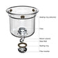 Glass Teapot with Magnetic Tea Separation – One-Click Filter, Wooden Handle & Inner Container
