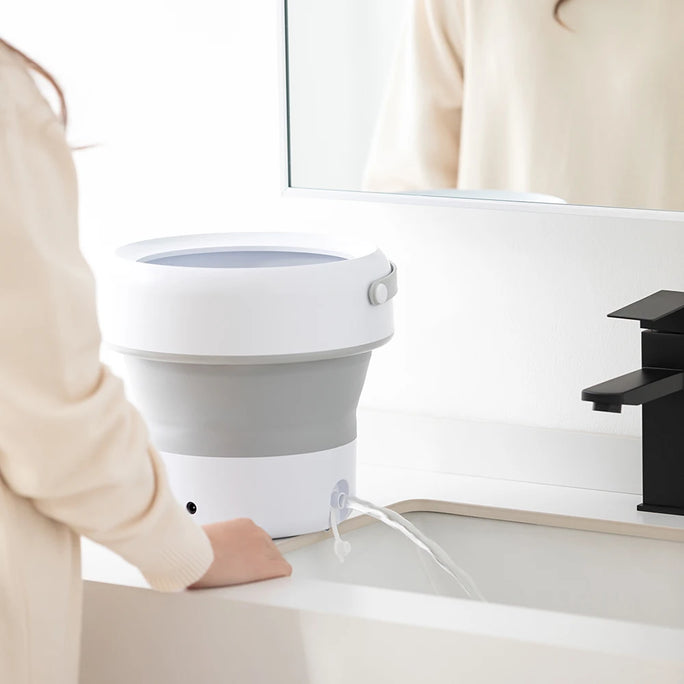 Mini Folding Washing Machine – 8L Capacity, Automatic Modes & Travel-Friendly Design