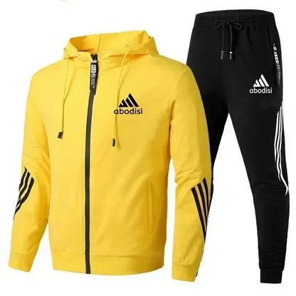 Adidas Men’s Sports Zipper Hoodie & Casual Sweatpants Set