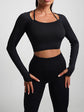 Seamless High-Waist Yoga Set – Workout Leggings & Crop Top for Women