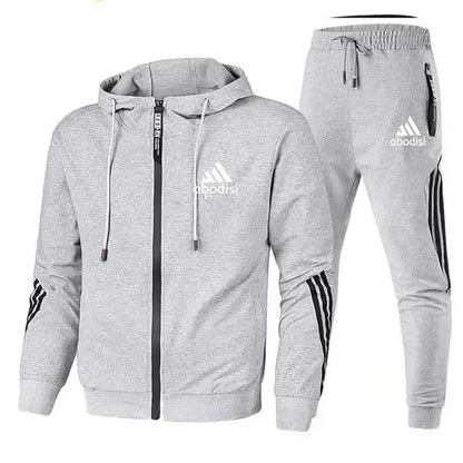 Adidas Men’s Sports Zipper Hoodie & Casual Sweatpants Set
