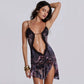 Luxury Furry Halter Dress – Split Evening Gown for Special Occasions