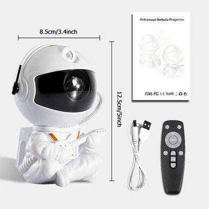 Astronaut Star Projector Night Light – USB Rechargeable & Remote Control