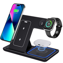 3-in-1 Wireless Charging Station – Foldable Pad for iPhone 15/14/13/12, Watch & AirPods